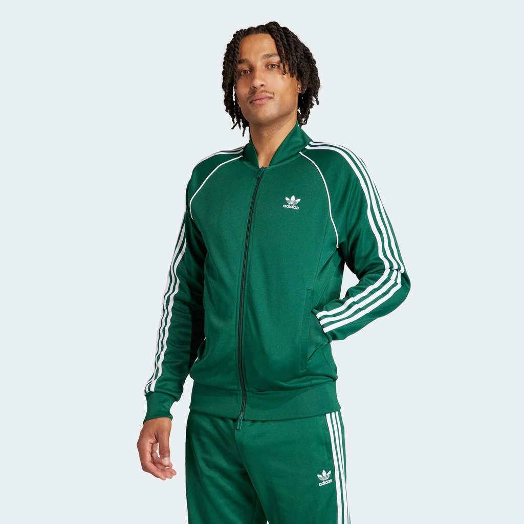 Adidas Originals Mens Adicolor Classics SST Track Jacket - Forest Green Recycled Material - Size X-Small